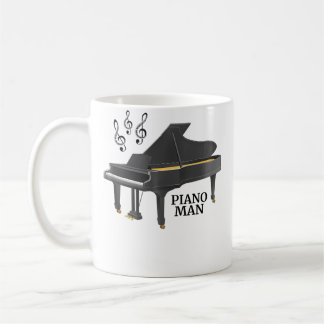 Treble Clef Grand Piano Man Coffee Mug