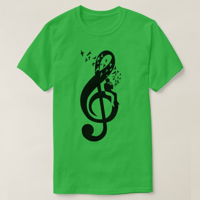 Treble Clef Harmonica T-Shirt (Design Front)