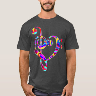 Treble Clef Heart Love Valentines Day Music T-Shirt