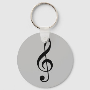 treble clef icon key ring