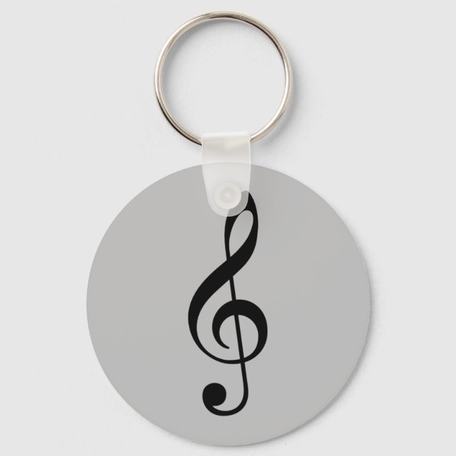 treble clef icon key ring (Front)