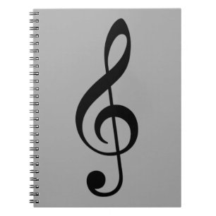 treble clef icon notebook