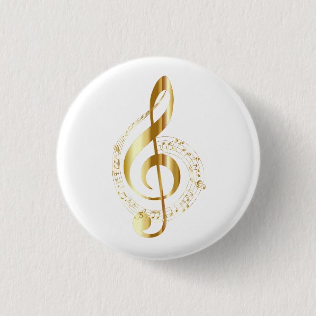 Treble clef in gold badge (Front)