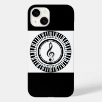 Treble clef in piano keys