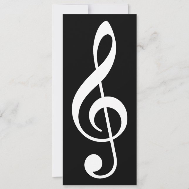 treble clef invitation (Front)