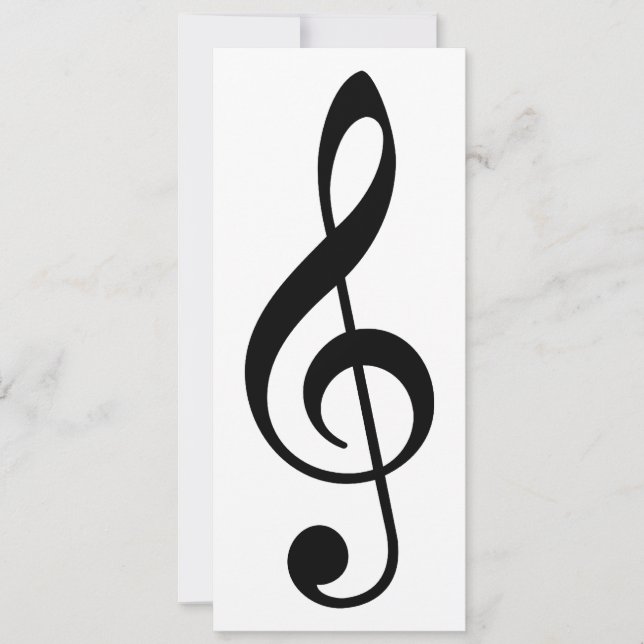 treble clef invitation (Front)