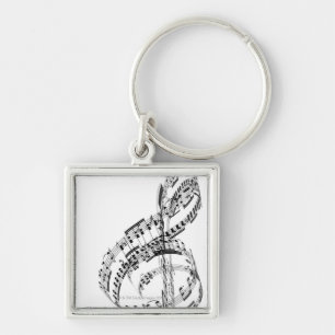 Treble Clef Key Ring