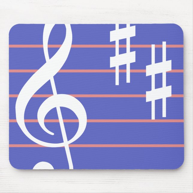 Treble Clef Mouse Pad (Front)