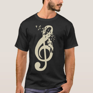 Treble Clef Music Cigar Box Guitar Vintage T-Shirt