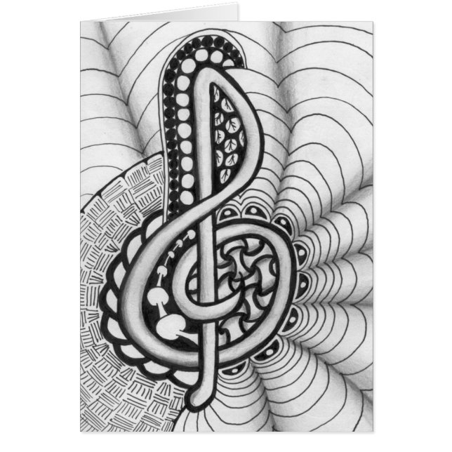 Treble Clef Music Doodle (Front)