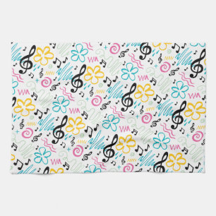 Treble Clef Music Gift Musician Teacher Band Tea Towel