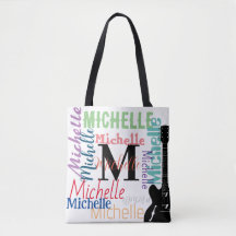 treble clef music note monogram with colour names 