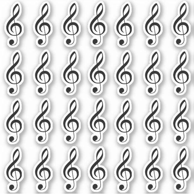 Treble Clef Music Note Teacher Singer Song Piano (Front)