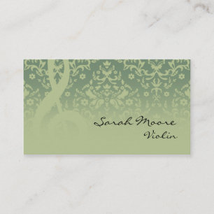 Treble Clef Music Teacher Studio Musician Business Card