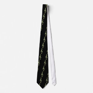 Treble Clef Music Tie by Leslie Harlow