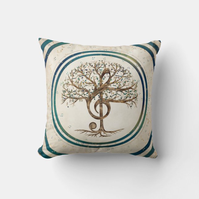 Treble Clef Music Tree Cushion (Front)