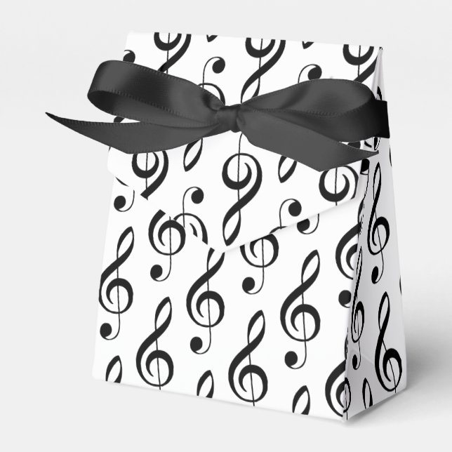 Treble Clef Musical Favour Box (Front Side)
