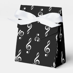 Treble Clef Musical Favour Box II Black