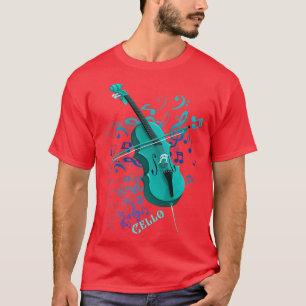 Treble Clef Musical Instrument Cellist Cello T-Shirt