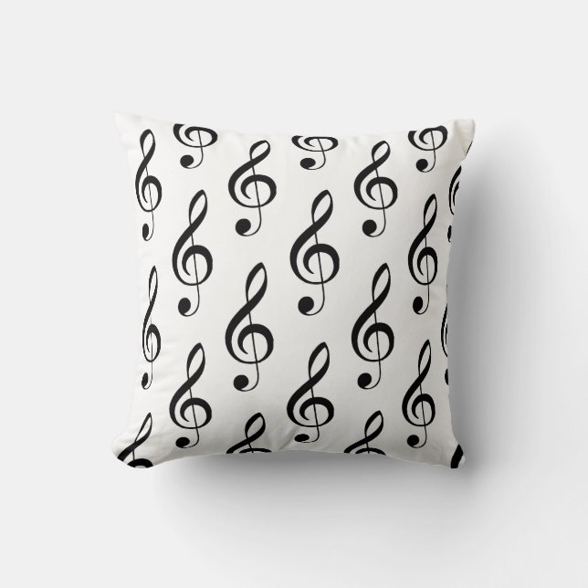 Treble Clef Musical Pillow (Front)