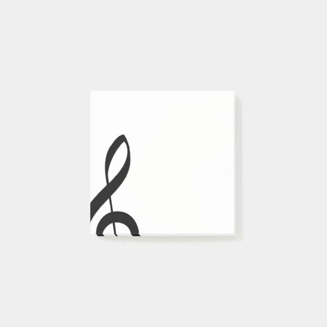Treble Clef Musical Post-It Notes (Front)