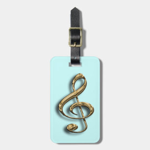 Treble Clef Musical Symbol Luggage Tag
