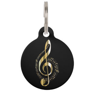 Treble Clef Pet Tag