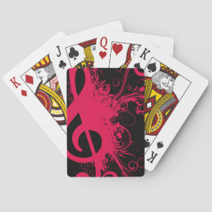 Treble Clef Playing Cards