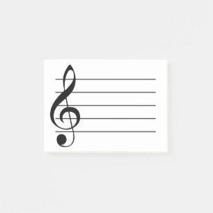 Treble Clef Post-it Notes