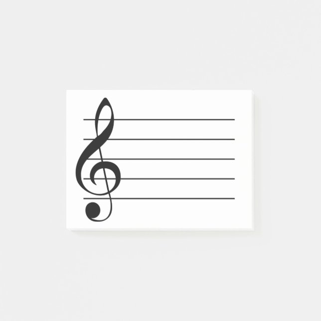 Treble Clef Post-it Notes (Front)