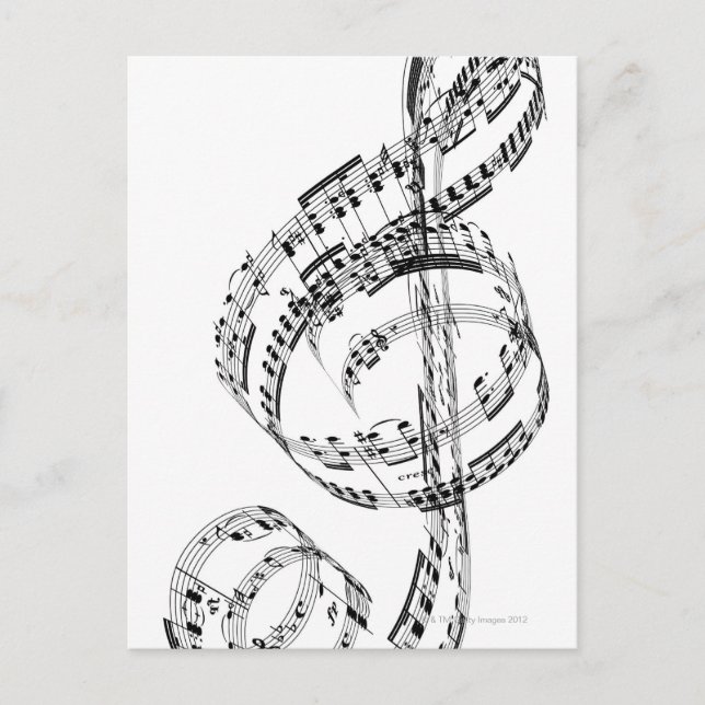 Treble Clef Postcard (Front)