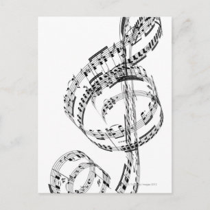 Treble Clef Postcard