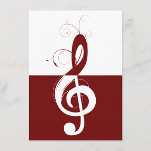 Treble Clef Recital Invitation
