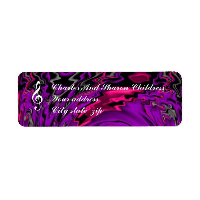 TREBLE CLEF-RETURN ADDRESS LABELS (Front)