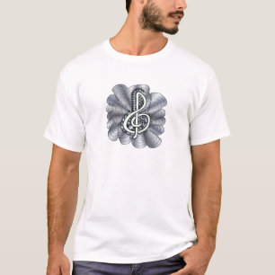 Treble Clef Silver Customisable T-Shirt