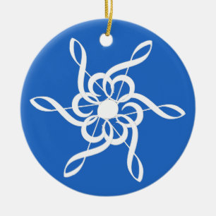 Treble Clef Snowflake Musical Ornament