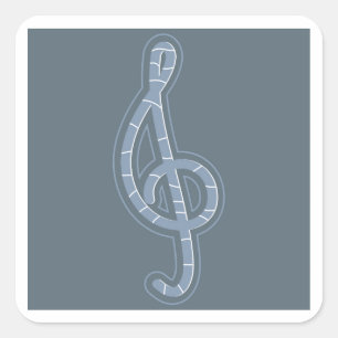 treble clef sticker