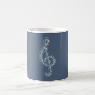 treble clef sticker coffee mug