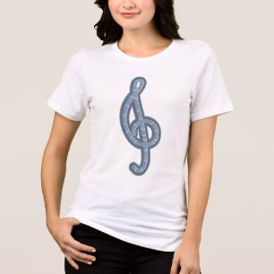 treble clef sticker Tri-Blend shirt