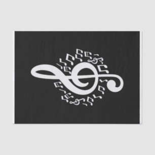 Treble Clef Tissue Paper Music Giftwrap Decoupage 