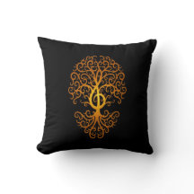 Treble Clef Tree, yellow & black