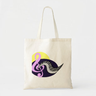 Treble Clef with keyboard graphic Tote Bag