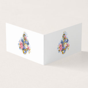Treble clef with Pink Roses Business Card