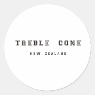 Treble Cone New Zealand Classic Round Sticker