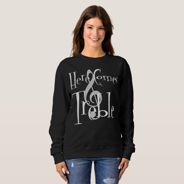 Treble Dark Women's Basic Sweatshirt (Front Full)