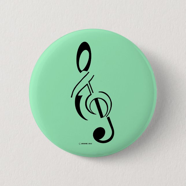 Treble Disconnected 6 Cm Round Badge (Front)