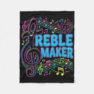 Treble Maker Funny Music Pun Shirt Choir Nd Geek Fleece Blanket