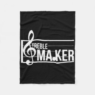 Treble Maker Pun Funny Marching Nd Music Lover Ent Fleece Blanket