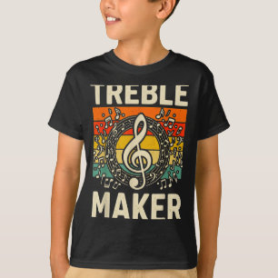 Treble Maker Retro Music Notes Pun For Band Choir T-Shirt