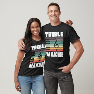 Treble Maker Retro Vintage Music Clef Piano Keyboa T-Shirt